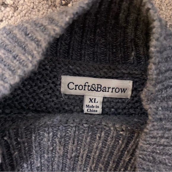 Croft & Barrow Gray Turtleneck Sweater - Picture 2 of 3
